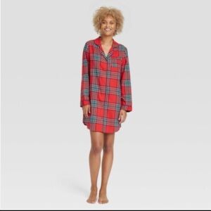 NWT Red Plaid Nightshirt